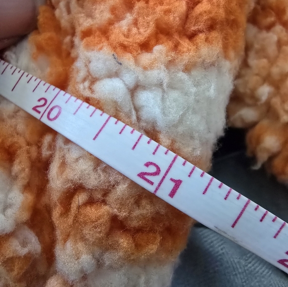 Women's PacSun Orange and White Fuzzy Cozy Teddy Jacket MEDIUM - Picture 6 of 7